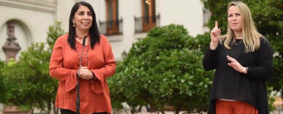 Vocera de gobierno Karla Rubilar en la Moneda.