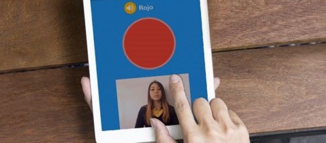 Pantalla tablet con una app