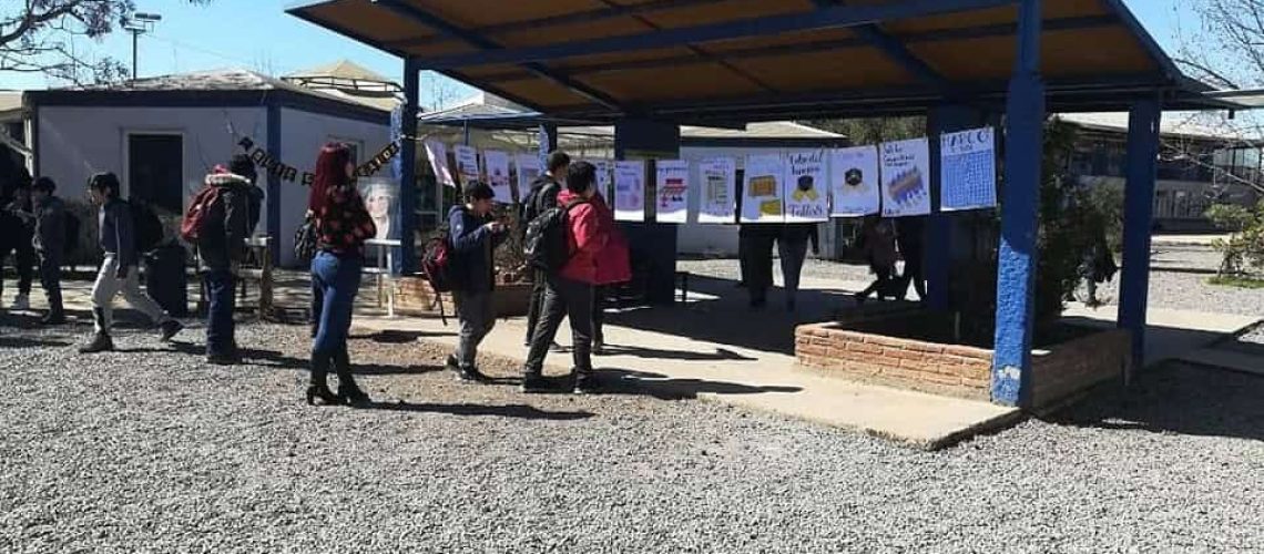 Entrada del colegio Baltazar en talca