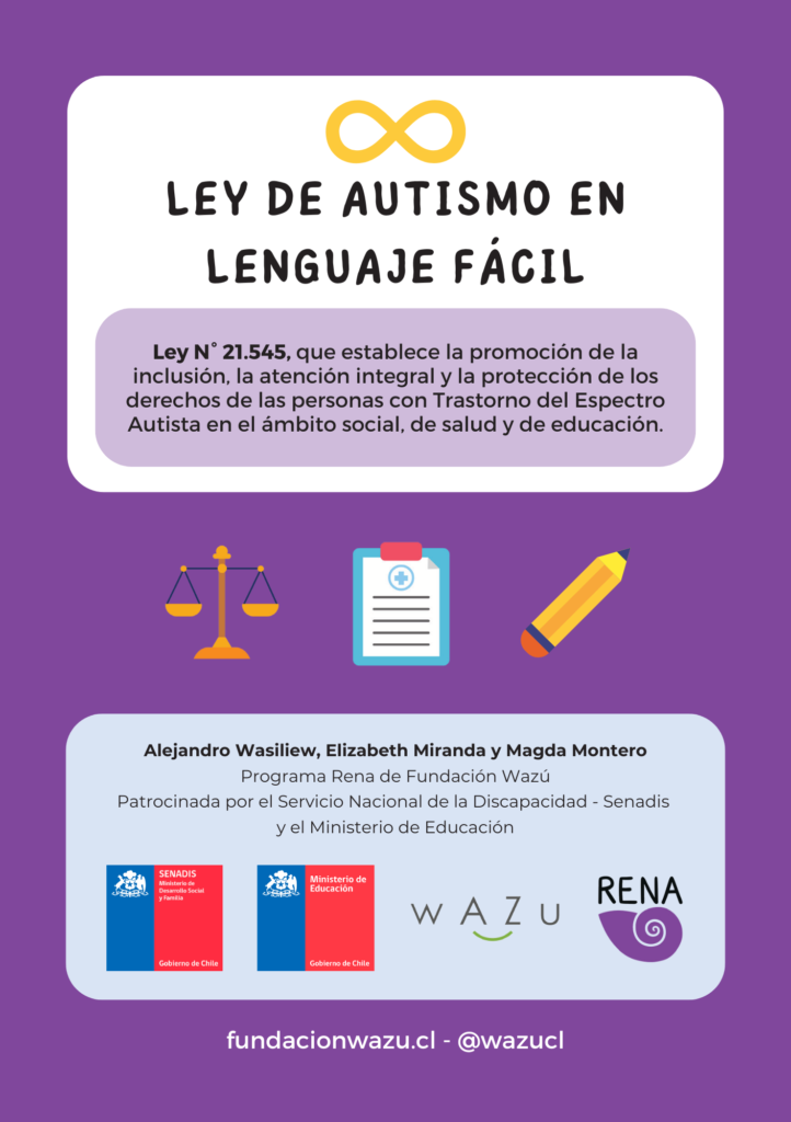 Portada guía Ley de autismo en lenguaje fácil